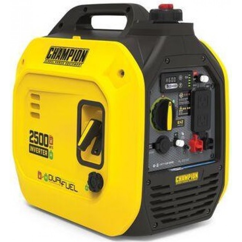 Champion Power Equipment 2500-Watt Dual Fuel Portable Inverter Generator with Quiet Technology and CO Shield