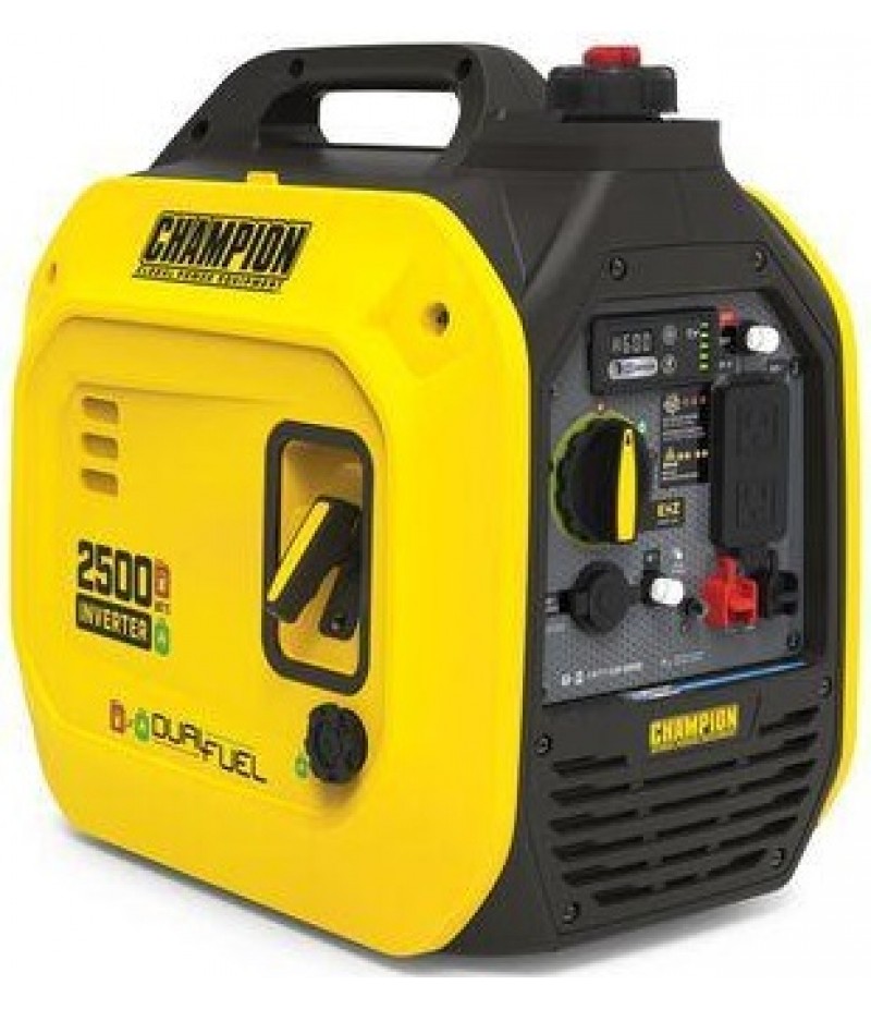 Champion Power Equipment 2500-Watt Dual Fuel Portable Inverter Generator with Quiet Technology and CO Shield