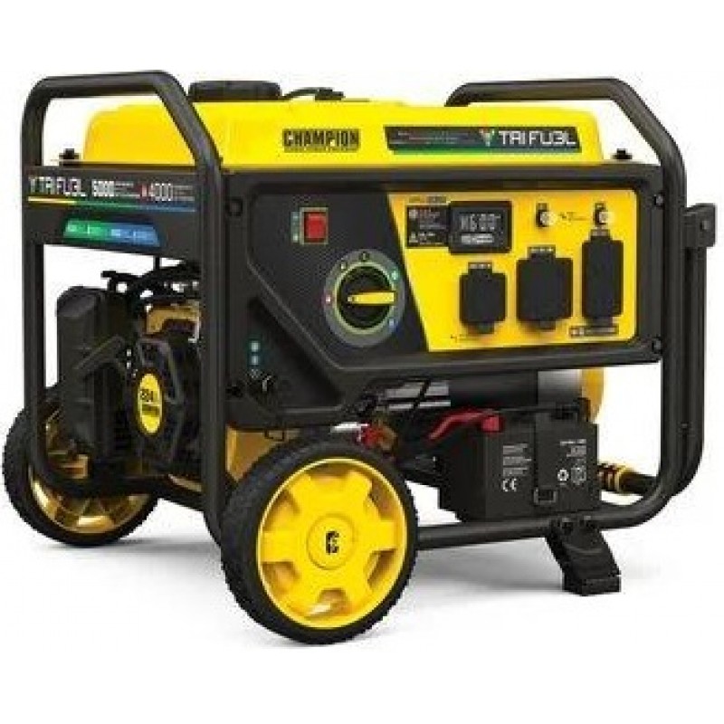 Champion Power Equipment 4000 Watt Tri-Fuel Portable Natural Gas Generator with CO Shield & Electric Start