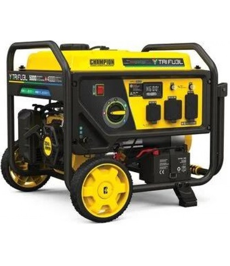 Champion Power Equipment 4000 Watt Tri-Fuel Portable Natural Gas Generator with CO Shield & Electric Start