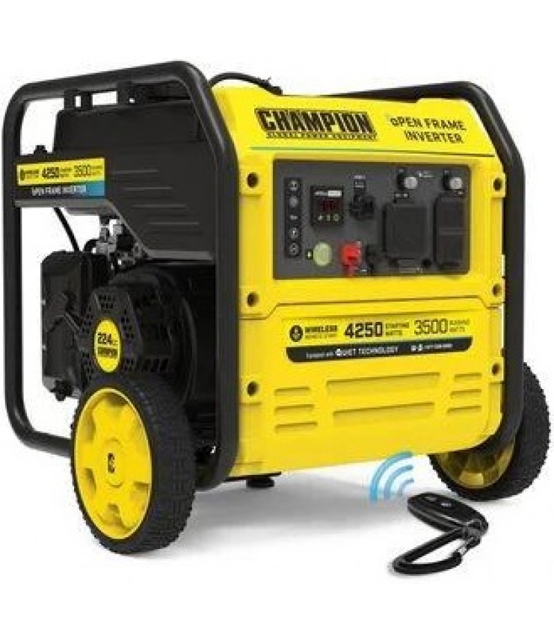 Champion Power Equipment 4250-Watt Wireless Remote Start Open Frame Inverter Generator with Quiet Technology