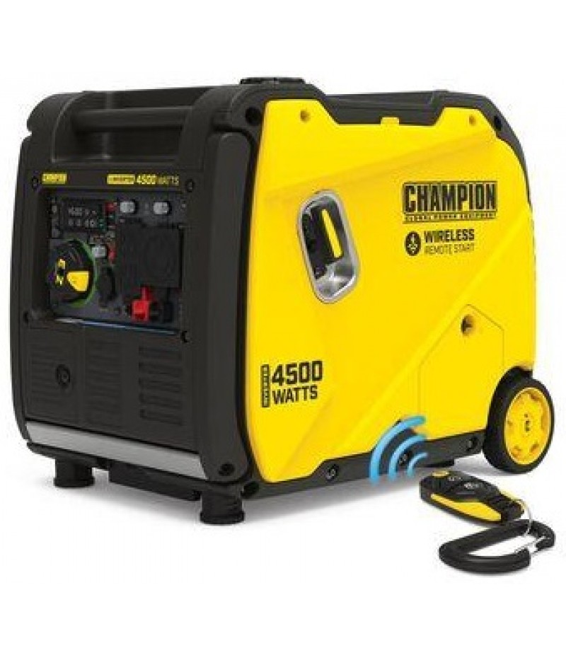 Champion Power Equipment 4500-Watt Wireless Remote Start Inverter Generator with Quiet Technology and CO Shield