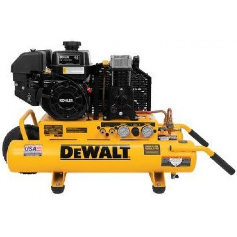 DEWALT 8 Gallon Air Compressor 175 PSI Kohler Gas Powered Wheelbarrow