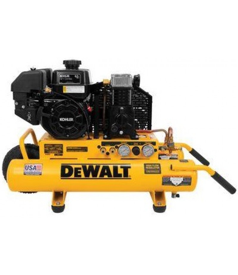 DEWALT 8 Gallon Air Compressor 175 PSI Kohler Gas Powered Wheelbarrow