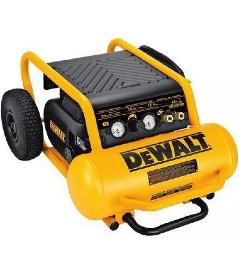 DEWALT HEAVY-DUTY 200PSI 4.5 GALLON ELECTRIC WHEELED COMPRESSOR (D55146)