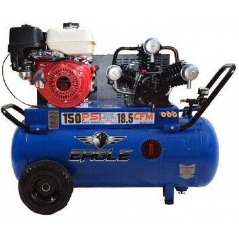 Eagle Compressor Portable Gas Air Compressor 9HP 25 Gallon