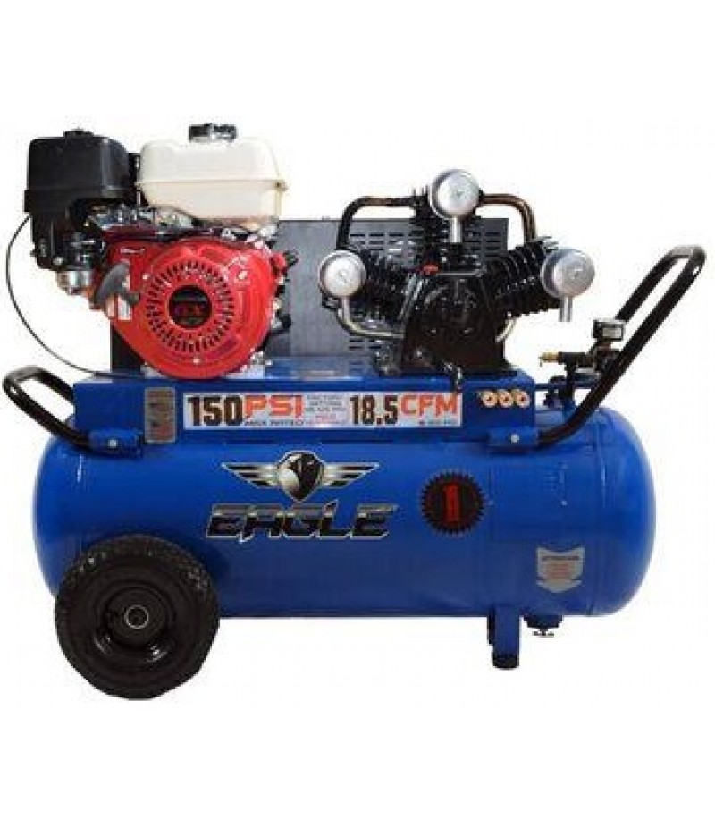 Eagle Compressor Portable Gas Air Compressor 9HP 25 Gallon