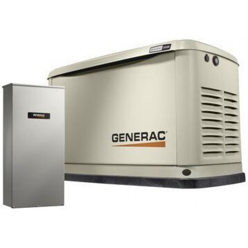 Generac Guardian Series 70432 22kwith 19.5kW Air Cooled Home Standby Generator with WiFi with Whole House 200 Amp Transfer Switch (non CUL)