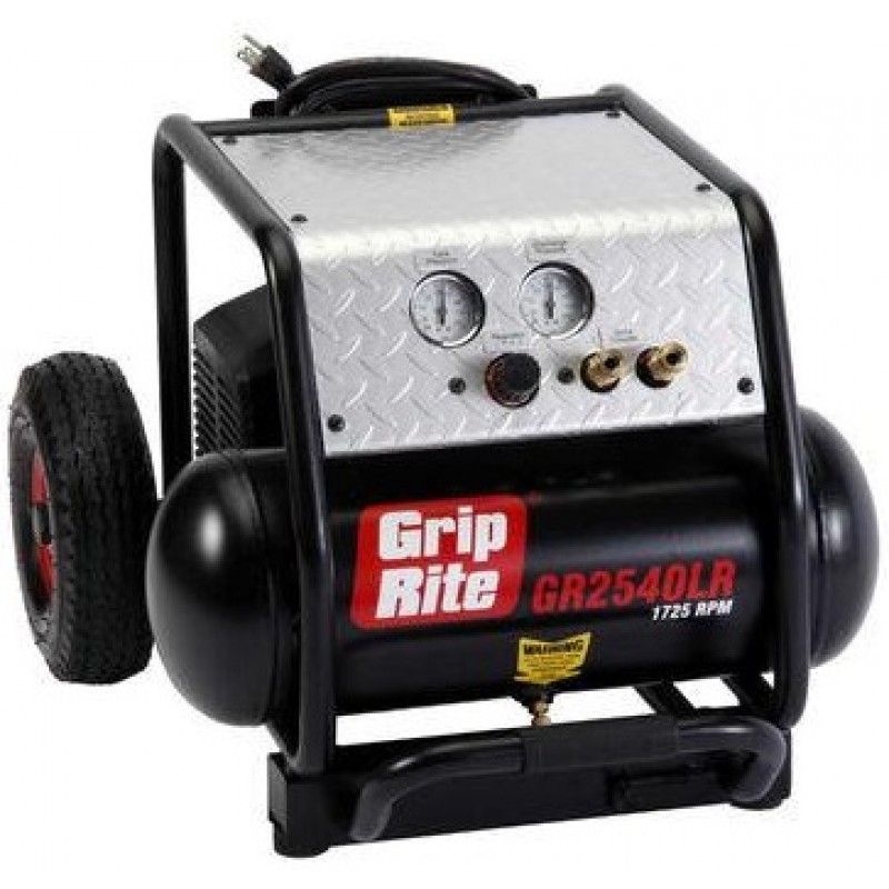 Grip Rite 12 AMP 2.5HP 4 Gallon 1725RPM Compressor with Wheels