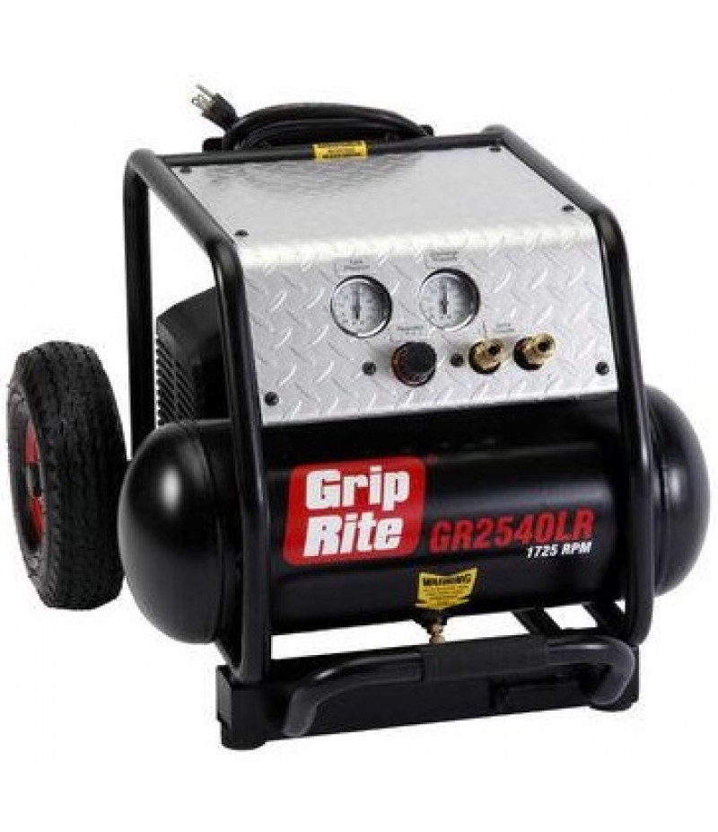 Grip Rite 12 AMP 2.5HP 4 Gallon 1725RPM Compressor with Wheels