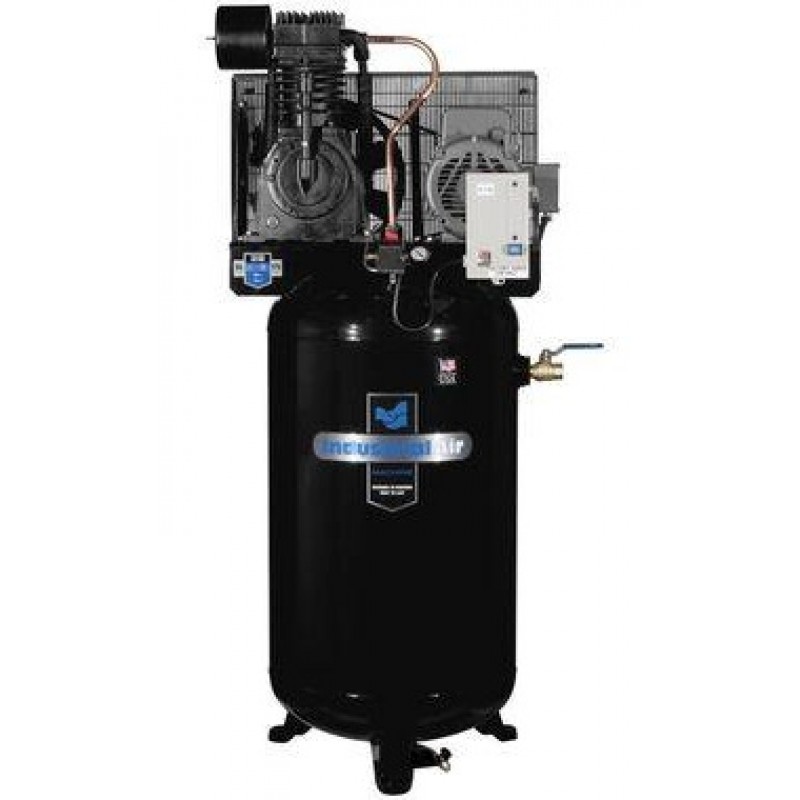 Industrial Air Compressor 7.5 HP Single Phase 230V 80 Gallon Two Stage