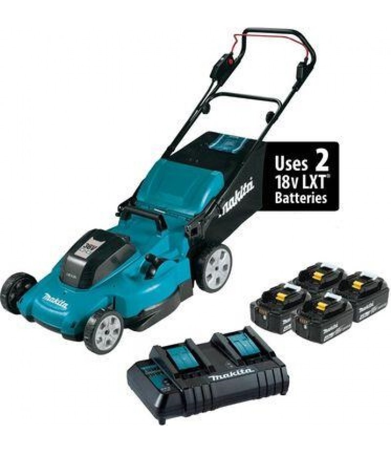 Makita 18V X2 (36V) LXT 21in Lawn Mower Kit with 4 Batteries 4Ah