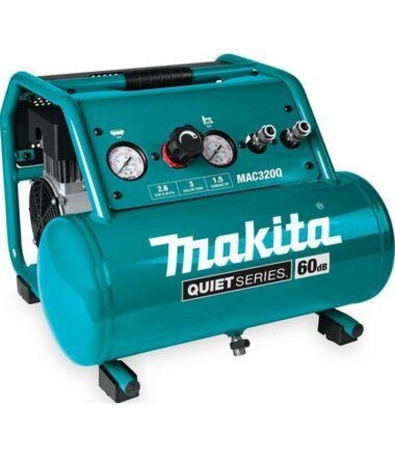 Makita Quiet Series 1-1/2 HP 3 Gallon Oil-Free Electric Air Compressor