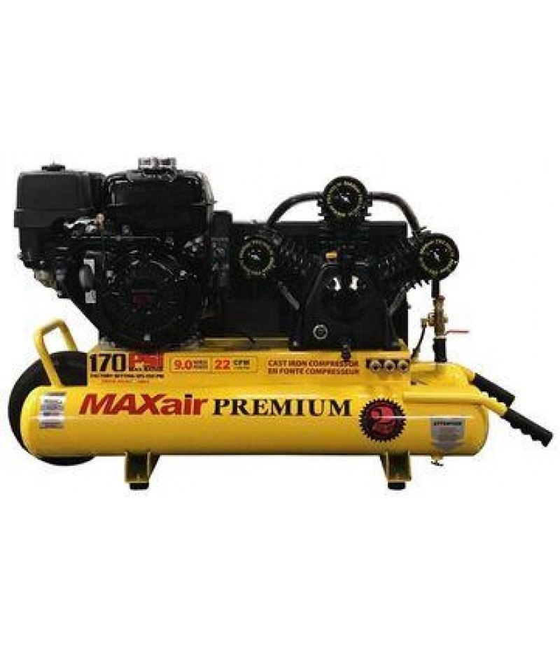 MAXair Air Compressor Twin Tank Gas 9hp