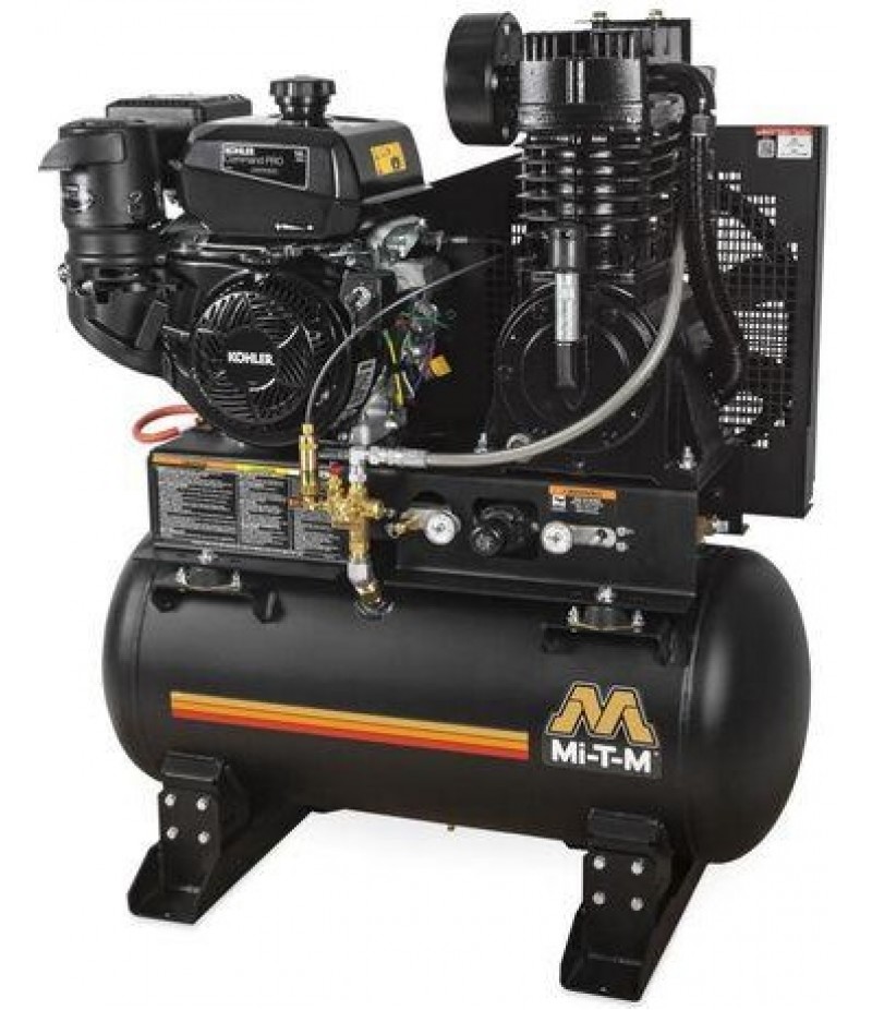 Mi T M 30 Gallon Stationary Gas Air Compressor 14.0 HP Kohler OHV engine