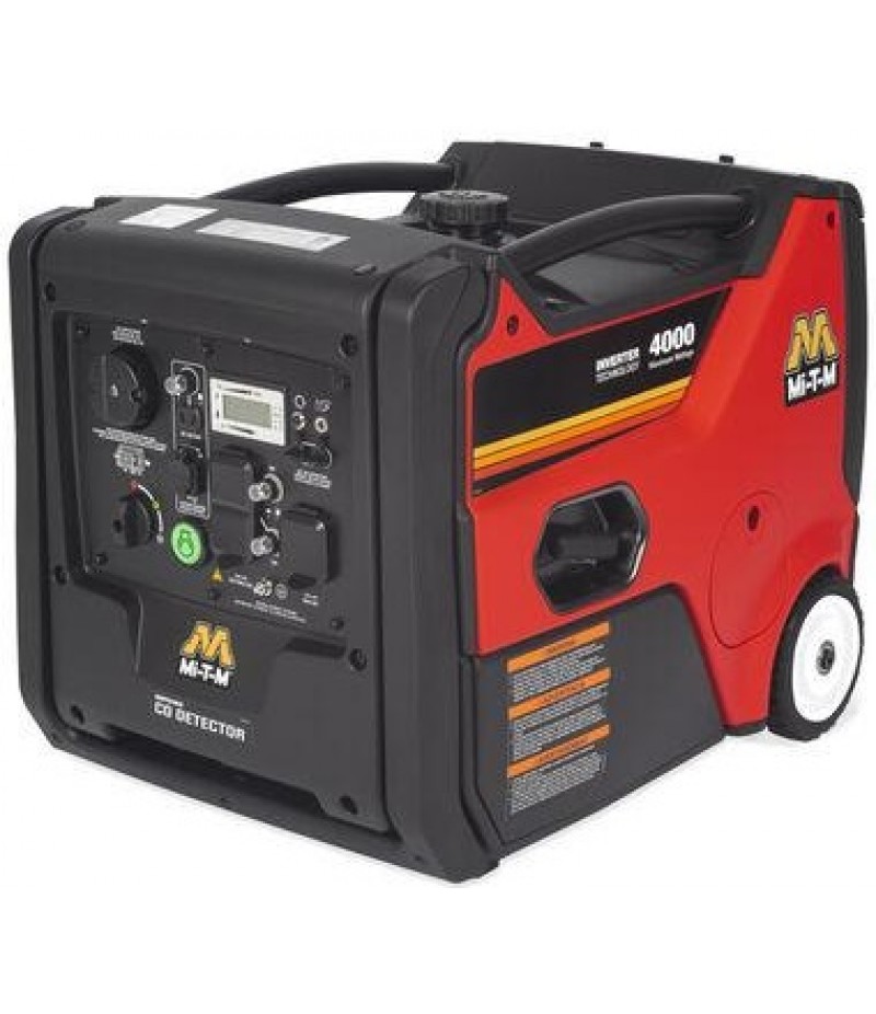 Mi T M 4000W 225 cc Portable Gasoline Inverter Generator with CO Detector