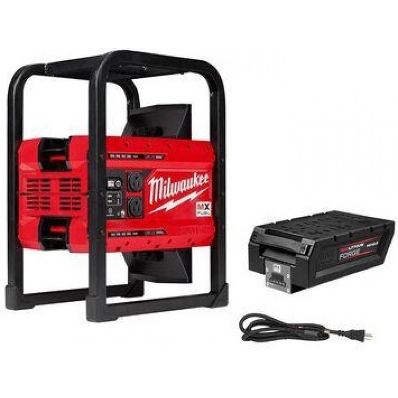 Milwaukee MX FUEL CARRY-ON 3600W/1800W Power Supply and Charger with MX FUEL REDLITHIUM FORGE HD12.0