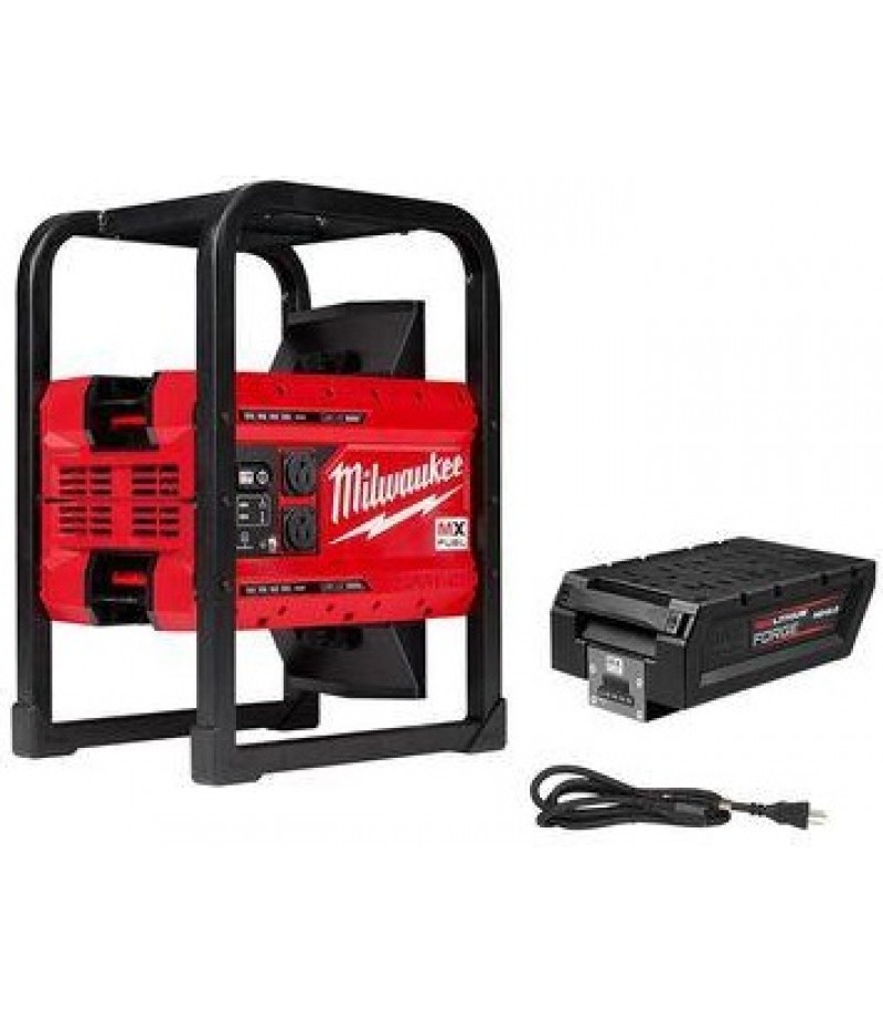 Milwaukee MX FUEL CARRY-ON 3600W/1800W Power Supply and Charger with MX FUEL REDLITHIUM FORGE HD12.0