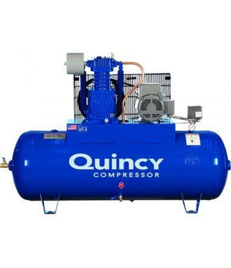 Quincy Reciprocating Air Compressor 5HP 80 Gallon Horizontal