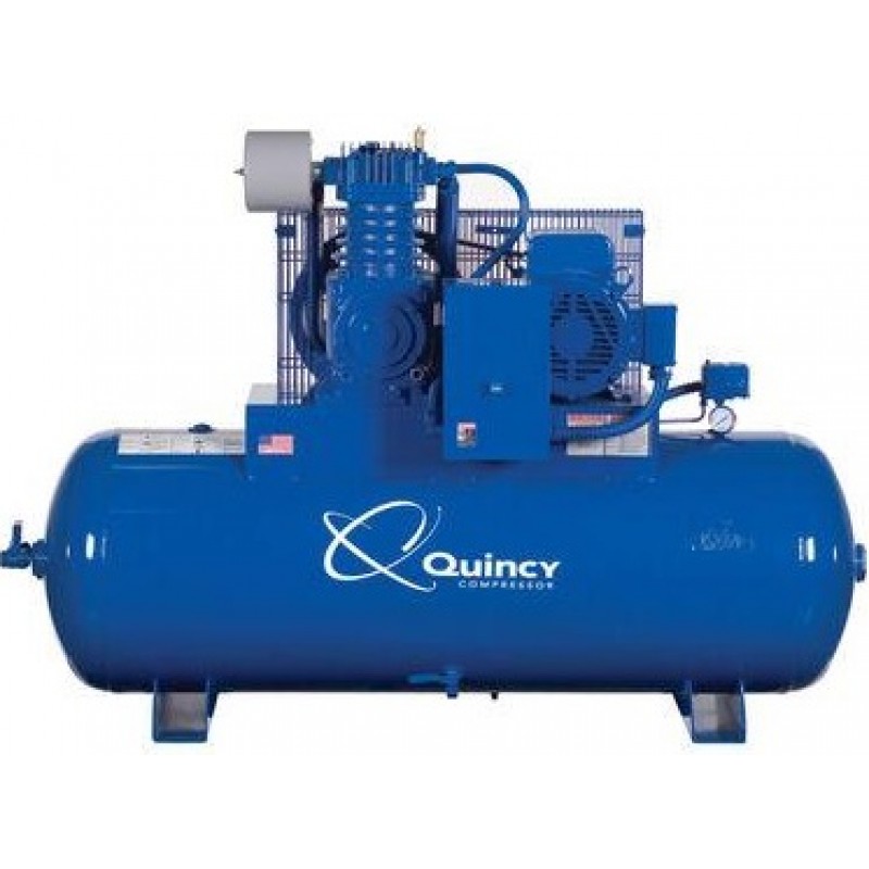 Quincy Reciprocating Air Compressor 7.5HP 80 Gallon Horizontal