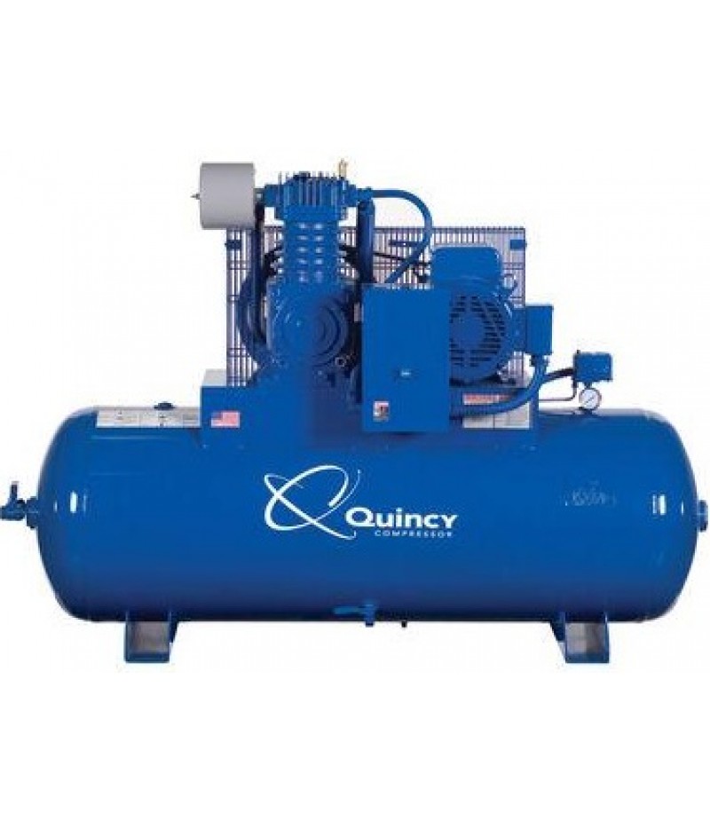 Quincy Reciprocating Air Compressor 7.5HP 80 Gallon Horizontal