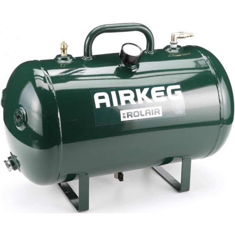 Rolair 10 Gallon 225 PSI Portable Reserve Air Tank with Four 1/4in Couplers