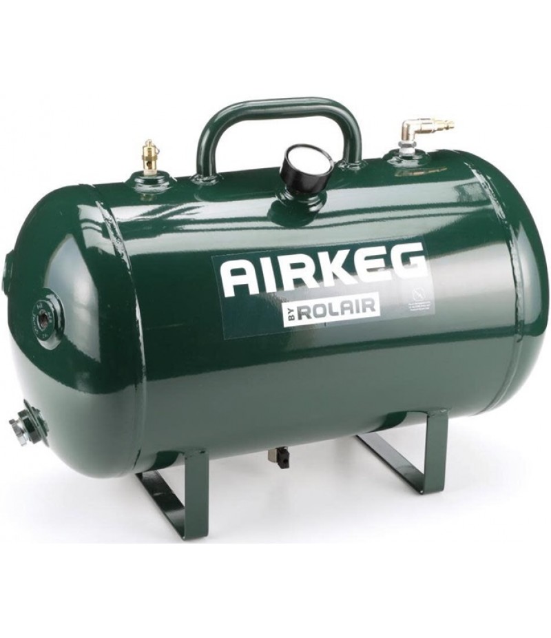 Rolair 10 Gallon 225 PSI Portable Reserve Air Tank with Four 1/4in Couplers