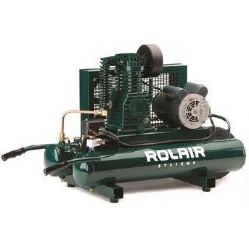 Rolair 1.5 HP (115V) 7.3 CFM@90PSI 9 Gall Twin Tank Compressor