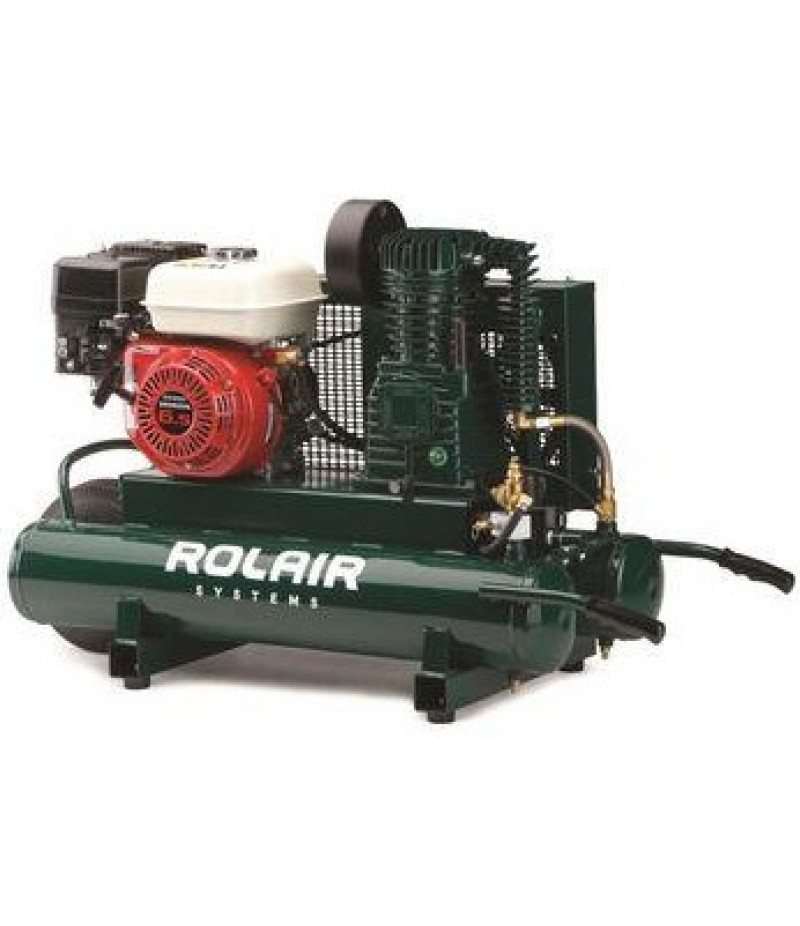 Rolair 6.5 HP Honda 13.8 CFM@90PSI 9 Gall Twin Tank Compressor