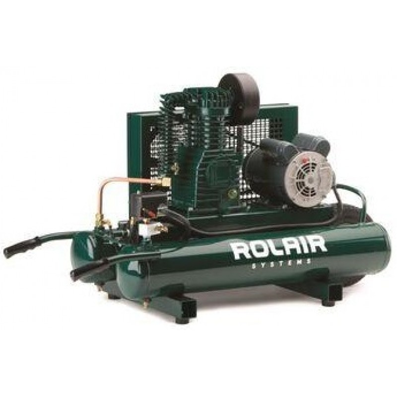 Rolair 9 Gallon Twin Tank Compressor with Dual Controls