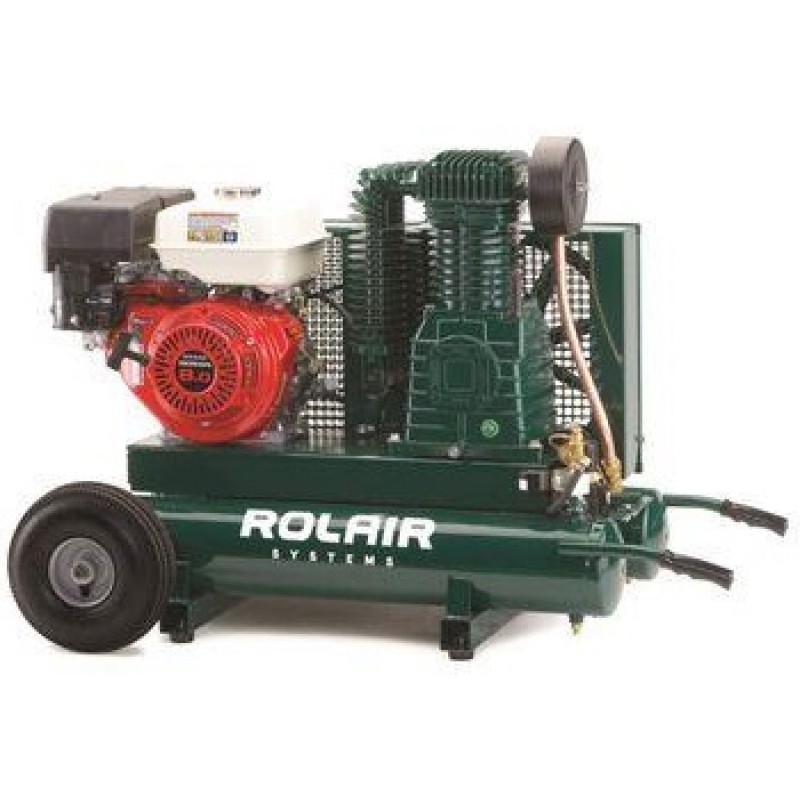 Rolair 9HP (270cc) Honda 20.1 CFM@90PSI 9 Gall Twin Tank Compressor