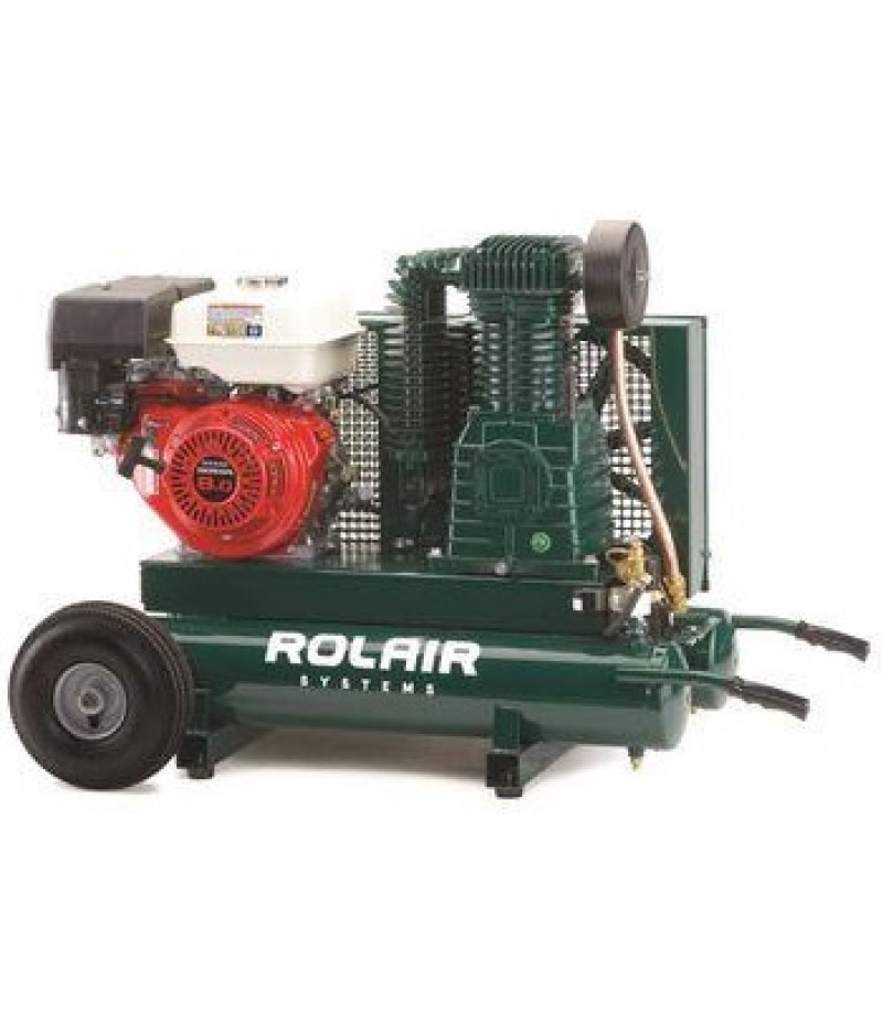 Rolair 9HP (270cc) Honda 20.1 CFM@90PSI 9 Gall Twin Tank Compressor