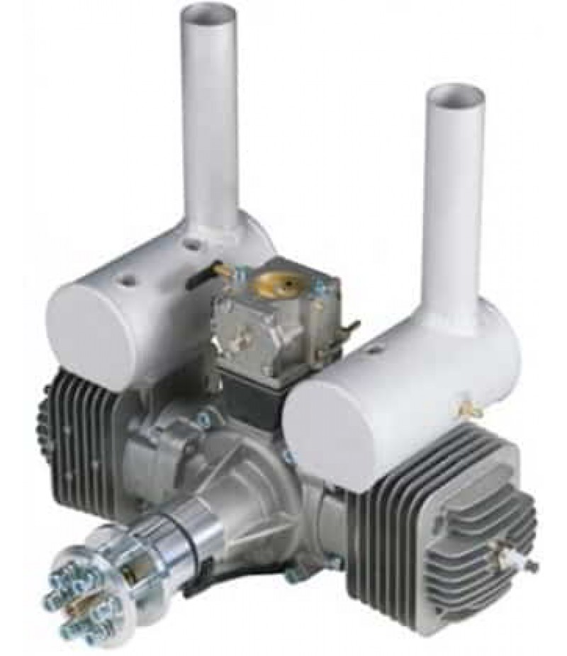 DLE-170 170cc Twin Gas Engine with Electronic Ignition and Mufflers