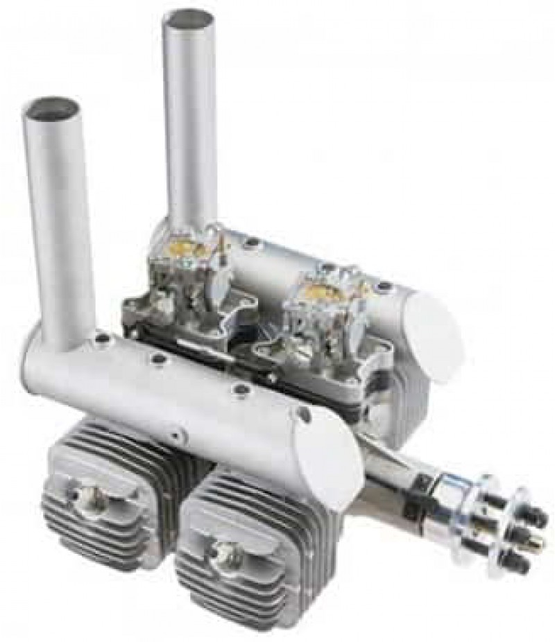 DLE Engines DLE-222 222cc 4-Cyl Gas Engine with Electronic Ignition and Mufflers