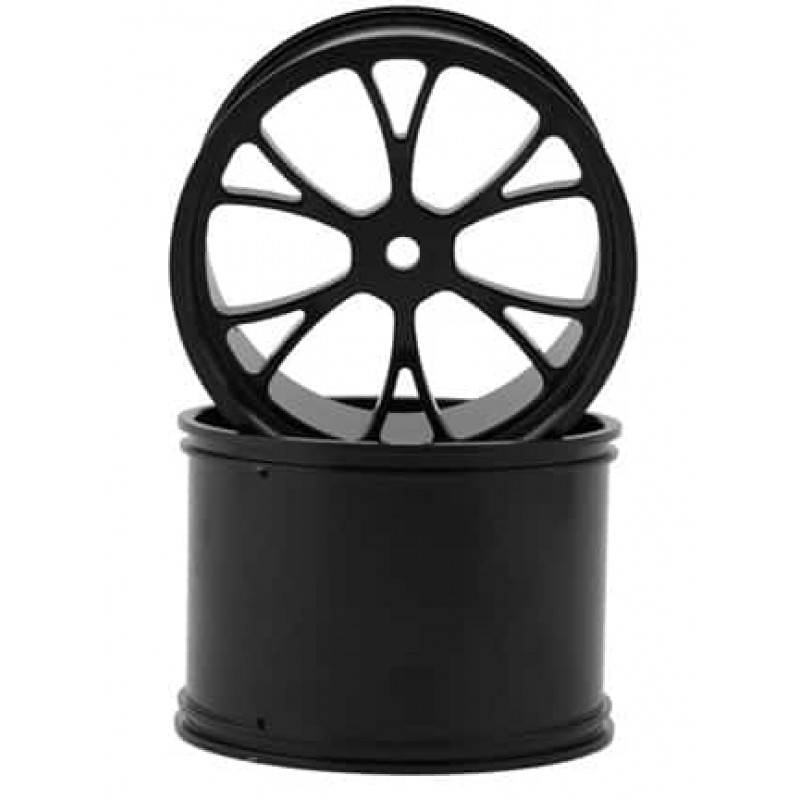 eXcelerate B-Mag Super-V Drag Racing Rear Wheels (Black) (2) w/12mm Hex