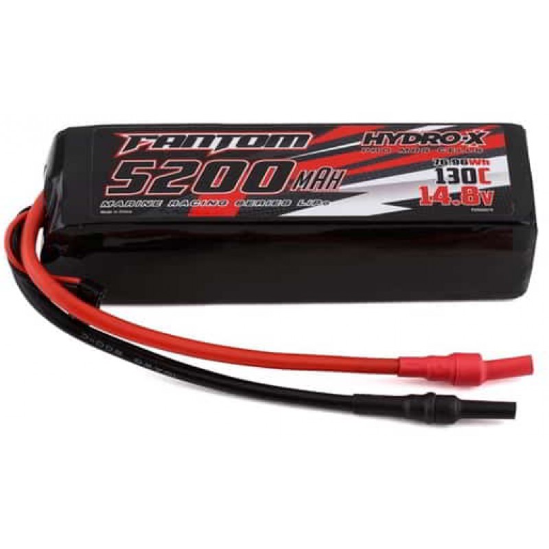 Fantom Marine Racing Series 4S LiPo 130C Battery (14.8V/5200mAh) w/8mm Bullets