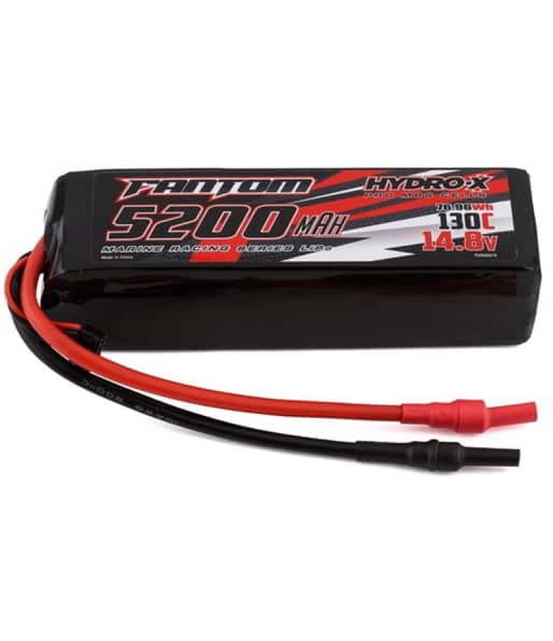 Fantom Marine Racing Series 4S LiPo 130C Battery (14.8V/5200mAh) w/8mm Bullets