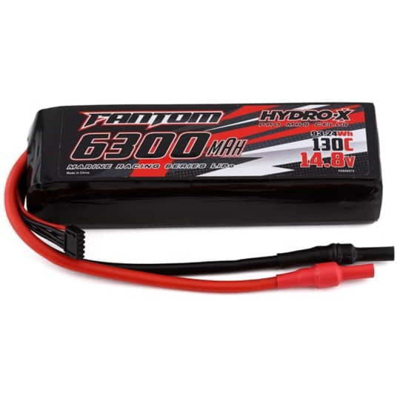 Fantom Marine Racing Series 4S LiPo 130C Battery (14.8V/6300mAh) w/8mm Bullets