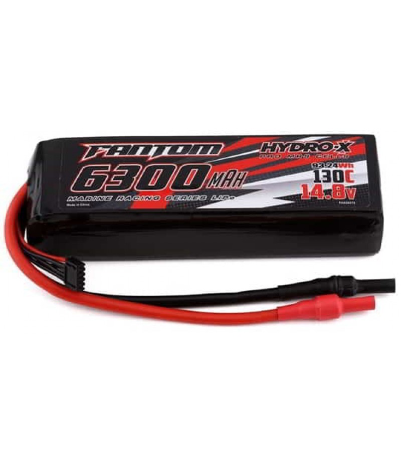 Fantom Marine Racing Series 4S LiPo 130C Battery (14.8V/6300mAh) w/8mm Bullets