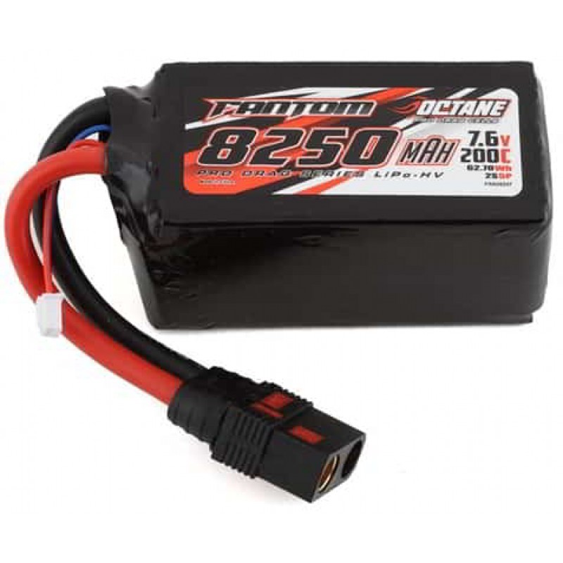 Fantom Pro Drag Octane HV 2S LiPo 200C Battery (7.6/8250mAh) w/QS8 Connector