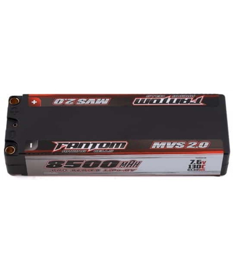 Fantom Pro Series HV MVS 2.0 2S LiPo 130C Battery (7.6V/8500mAh) w/5mm Bullets