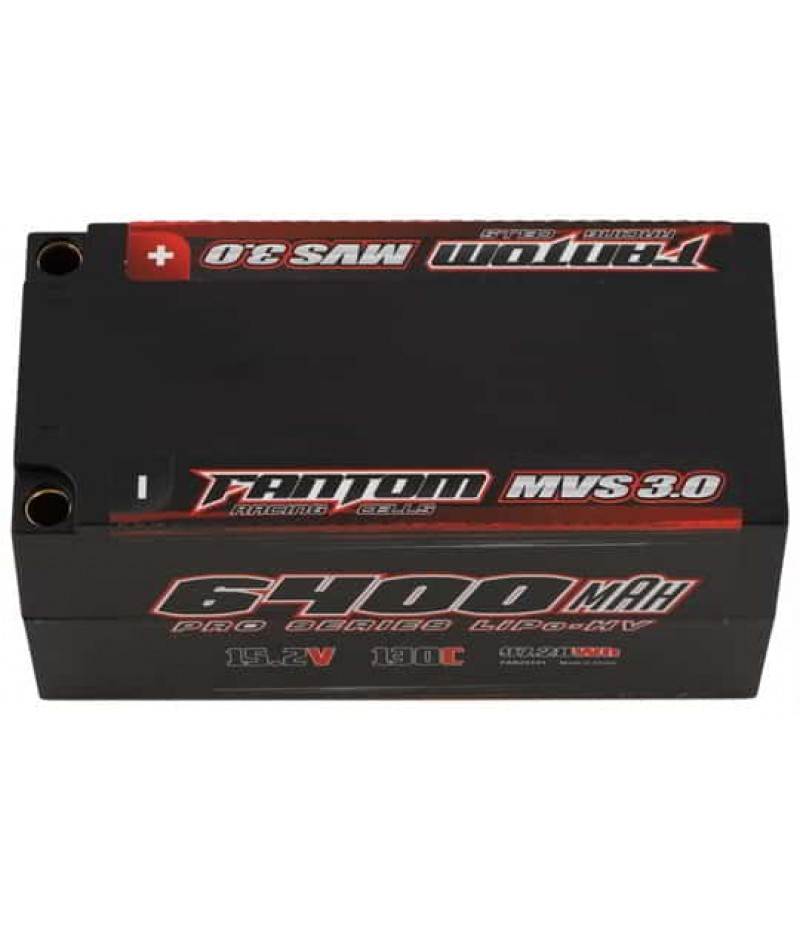 Fantom Pro Series HV MVS 3.0 LCG Shorty 4S LiPo 130C Battery (15.2/6100mAh) w/5mm Bullets