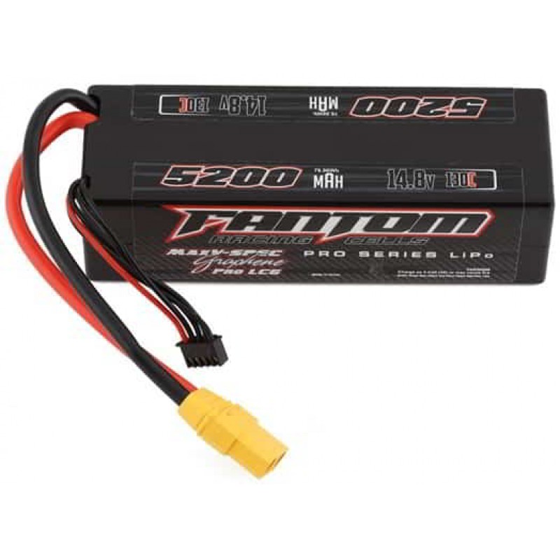 Fantom Pro Series Low Profile 4S LiPo 130C Hard Case Battery (14.8V/5200mAh) w/XT90 Connector