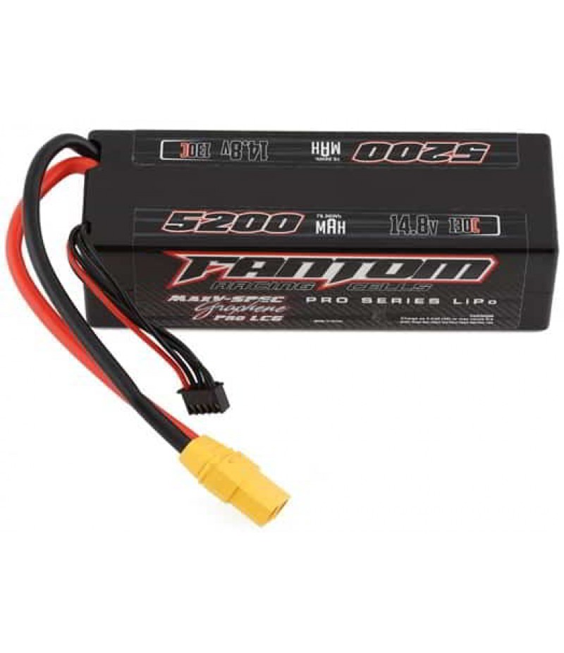 Fantom Pro Series Low Profile 4S LiPo 130C Hard Case Battery (14.8V/5200mAh) w/XT90 Connector