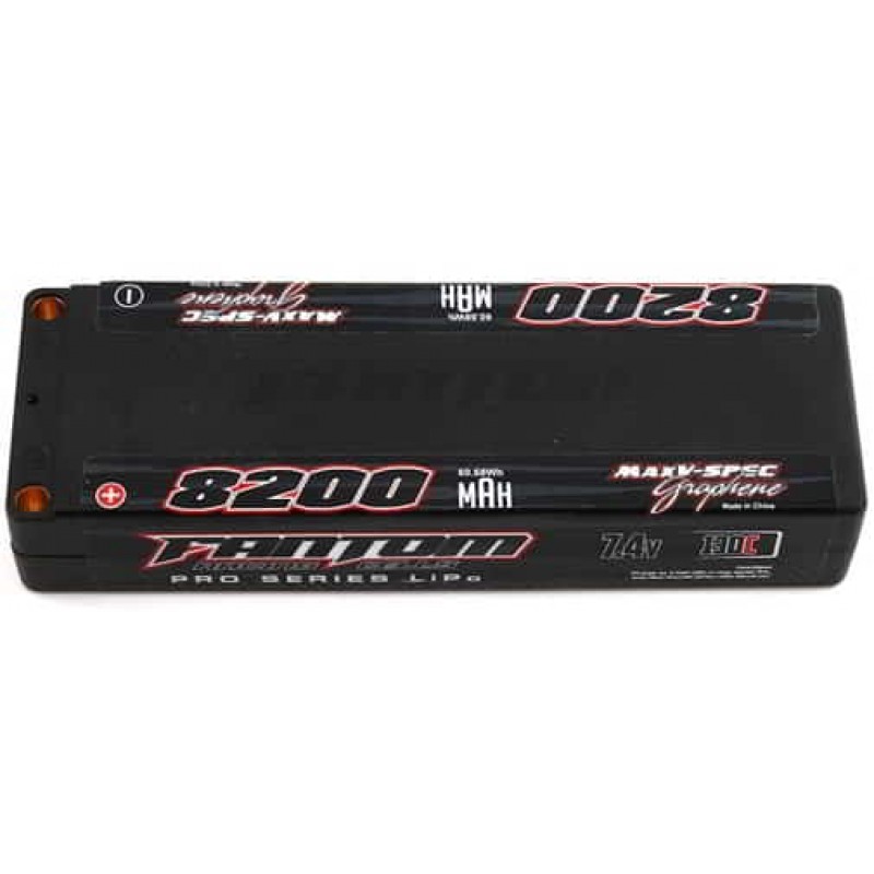 Fantom Pro Series MaxV-SPEC 2S LiPo 130C Battery (7.4V/8200mAh) w/5mm Bullets