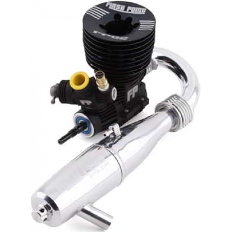 Flash Point FP02 .21 3-Port Competition Nitro Buggy Engine Combo (Ceramic Rear Bearing) w/FP2500 Pipe