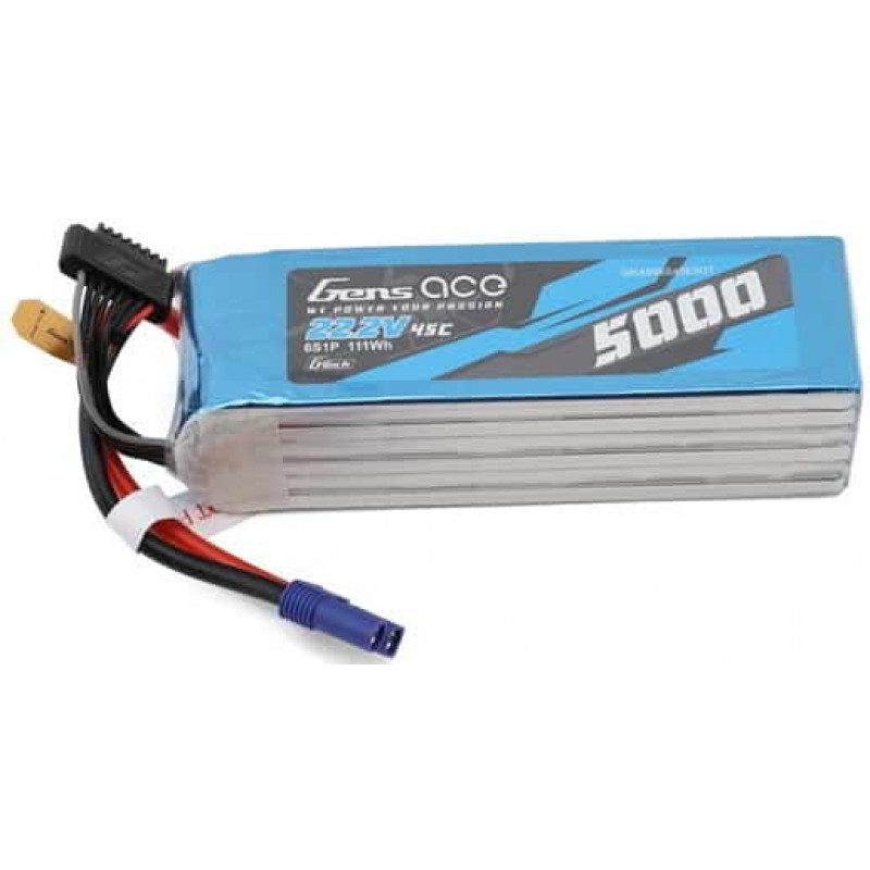 Gens Ace G-Tech Smart 6S LiPo Battery 45C (22.2V/5000mAh) w/EC5 Connector