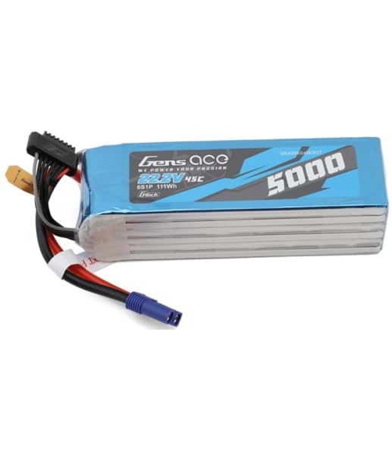 Gens Ace G-Tech Smart 6S LiPo Battery 45C (22.2V/5000mAh) w/EC5 Connector