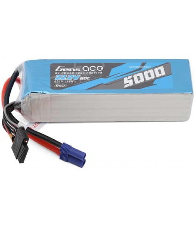 Gens Ace G-Tech Smart 6S LiPo Battery 60C (22.2V/5000mAh) w/EC5 Connector