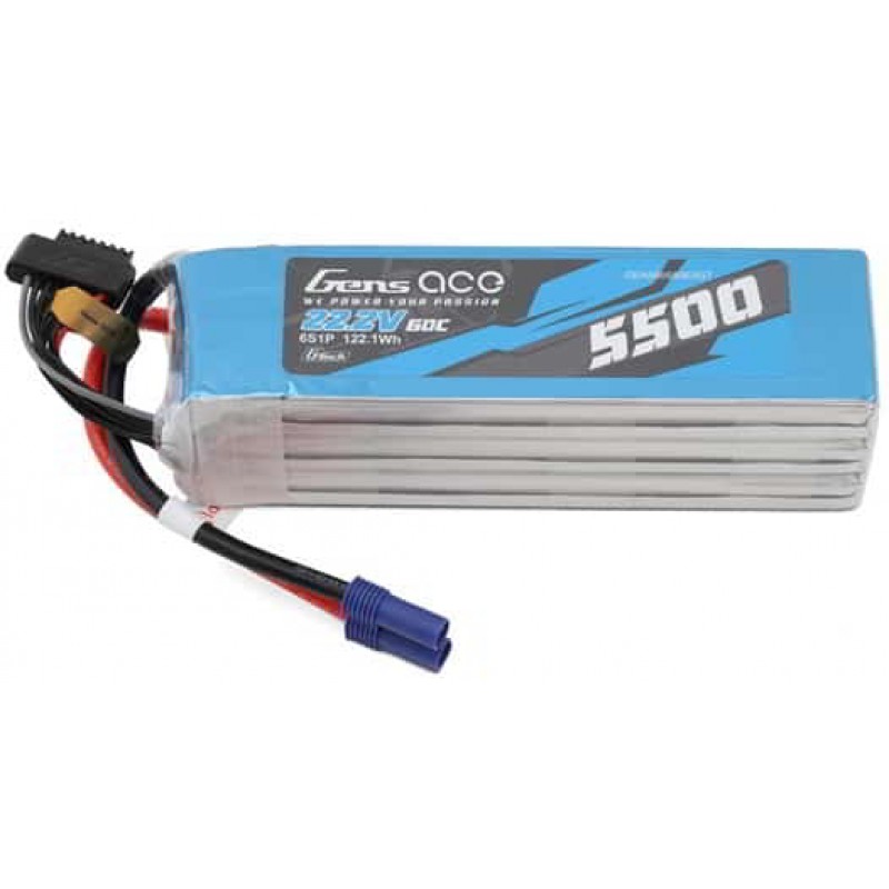 Gens Ace G-Tech Smart 6S LiPo Battery 60C (22.2V/5500mAh) w/EC5 Connector